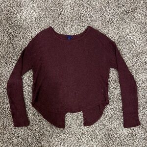 Aeropostale Women’s Cross Back Maroon Sweater